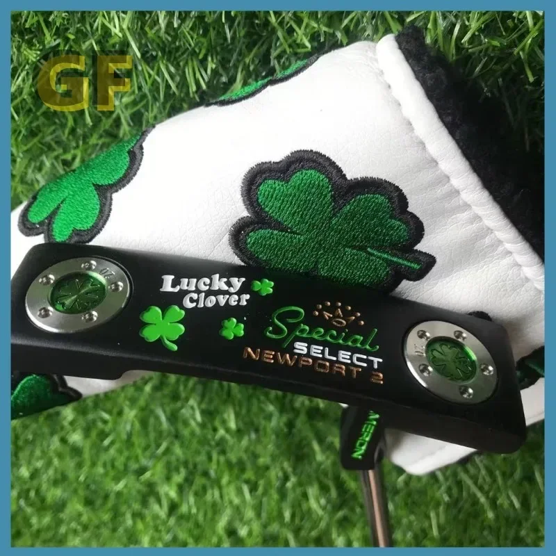 New Golf Club Crown Black Four-Leaf Clover Strip Straight Line for Men's Putter