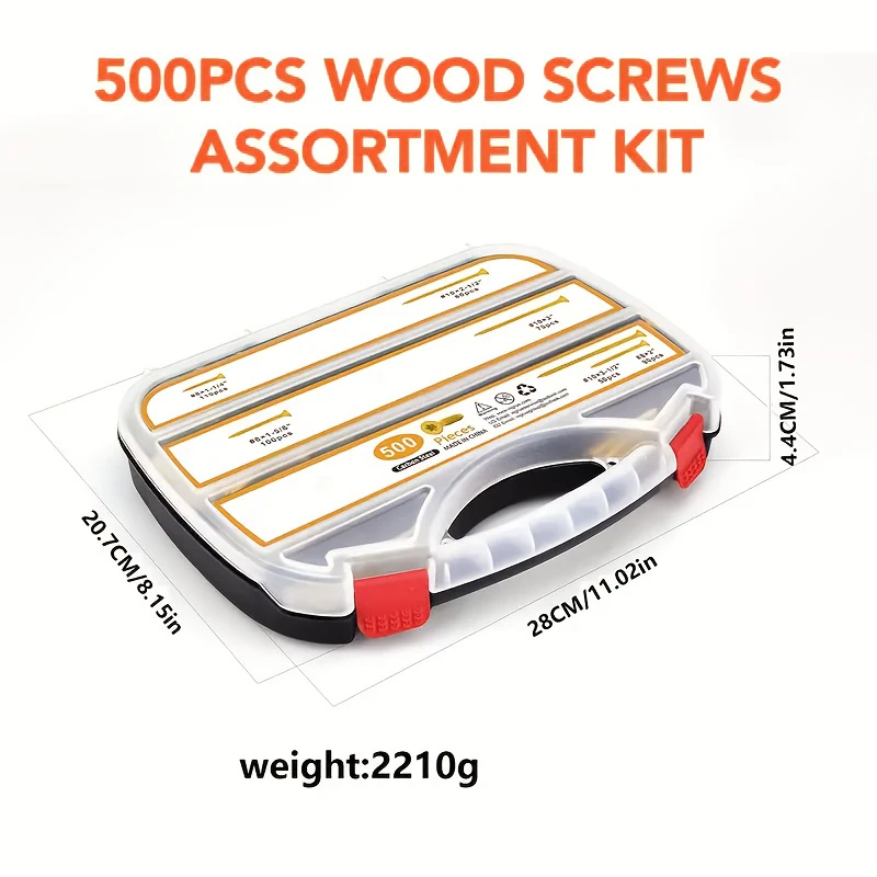 500 Pieces, # 8 # 10 Wood Screws, Deck Screws