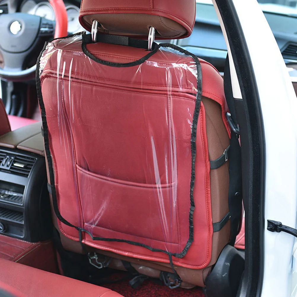 

Car Seat Back Protector Pads Transparent Waterproof Anti-Kick Cover For Seat Protector Mat Dirt Resistant Fit All Headrest