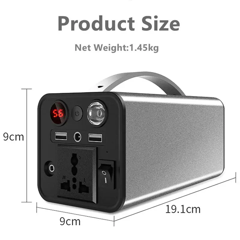 GK180 centrale elettrica portatile 45000mAh Power Bank 180Wh campeggio generatore solare AC 220V per caccia in campeggio all'aperto