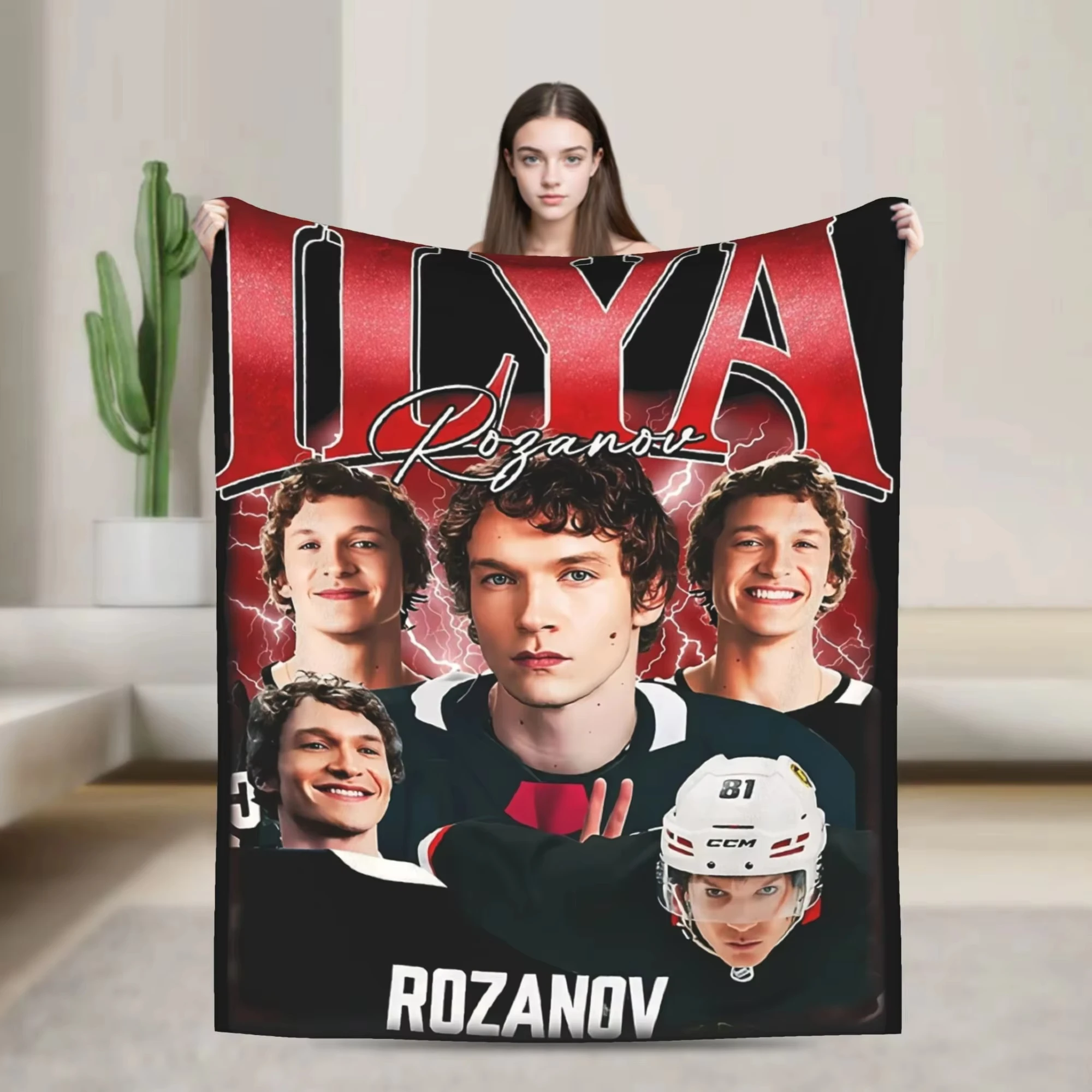Hollanov Rozanov Heated Rivalry Blanket - Flannel Super Warm Sofa Travel  Blanket