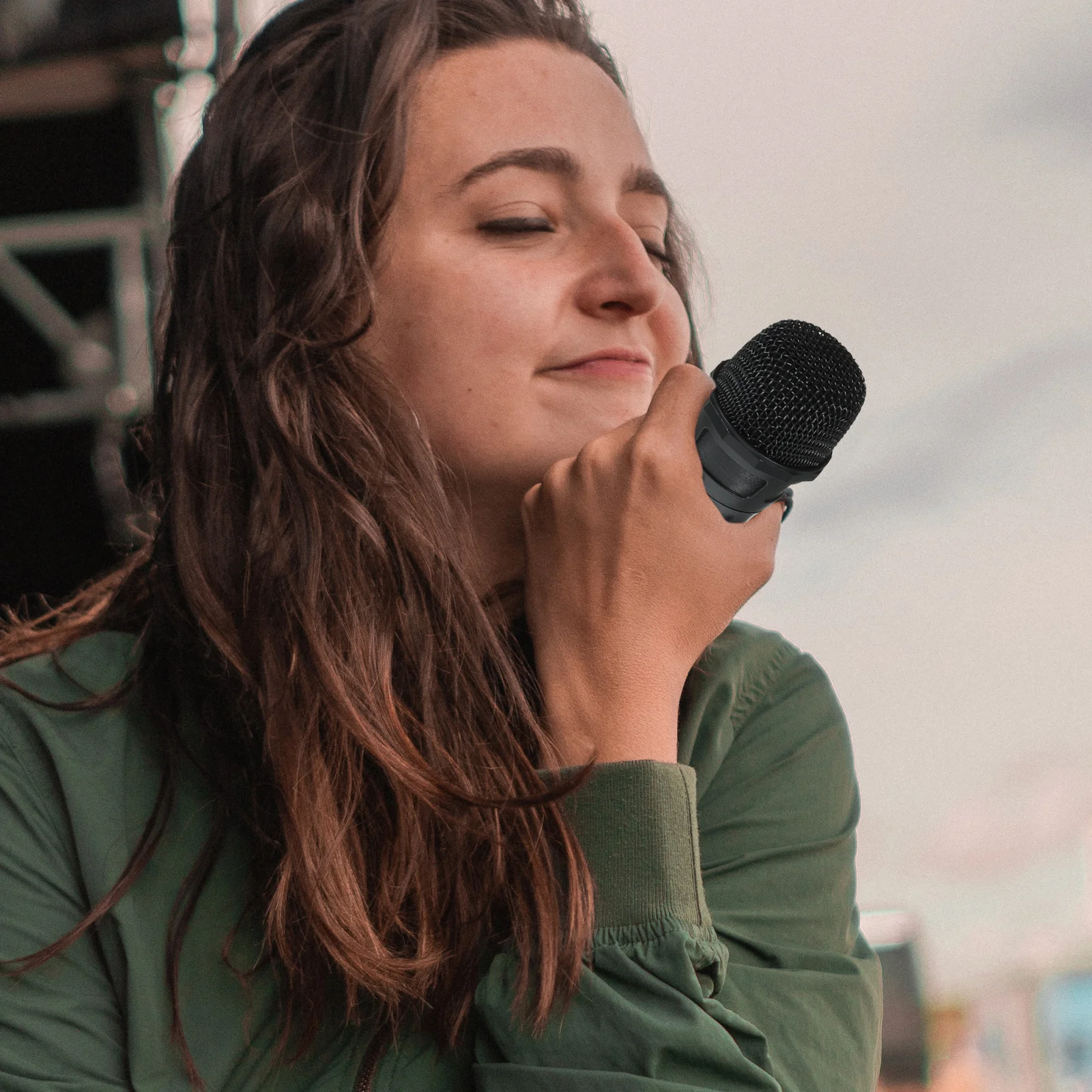 ميكروفون لاسلكي محمول باليد، جهاز استقبال معدات كاريوكي عالمي، مرحلة البث المباشر، مادة ABS الضوضاء