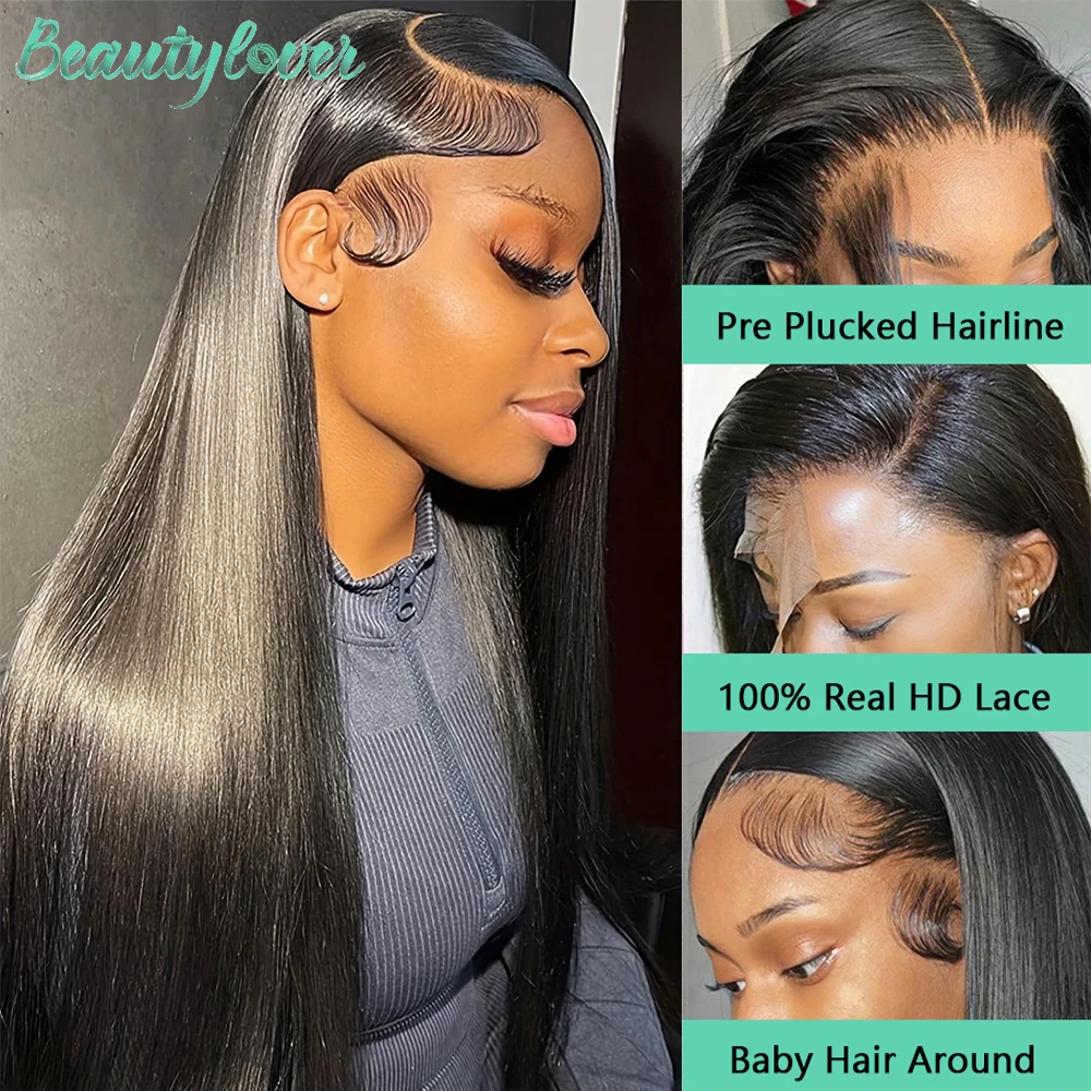 13x4 Real HD Lace Wigs Straight Human Hair Wigs Human Hair 30 Inch Lace Front Wig Human Hair Wigs Brazilian Hair Wigs For Women image 2