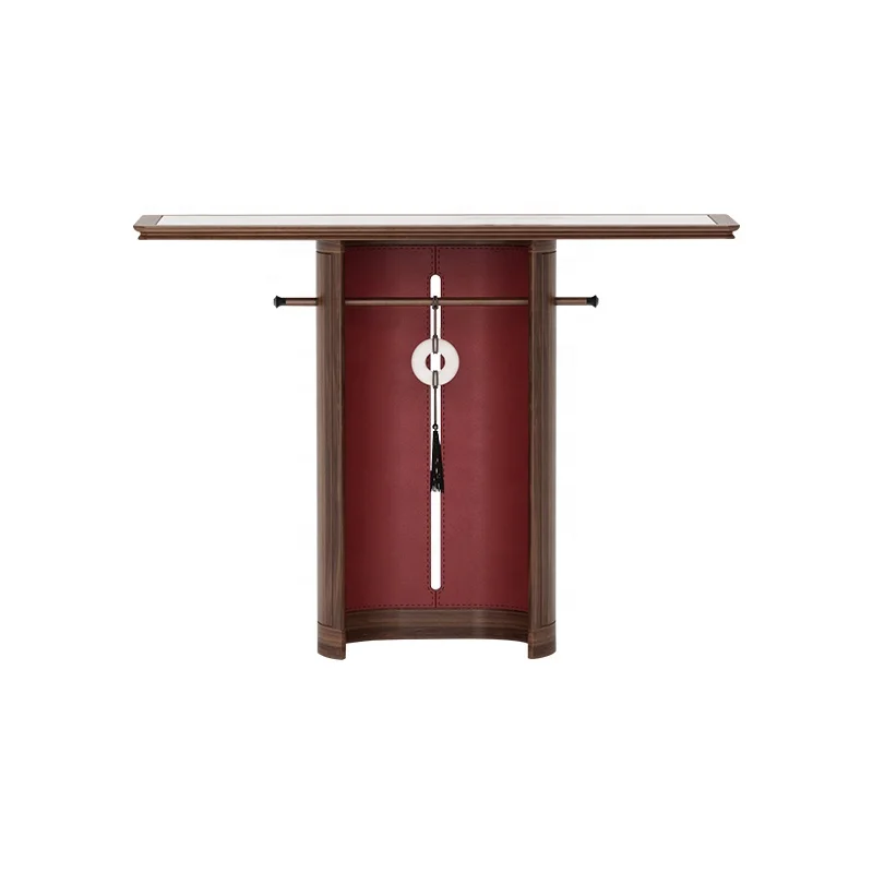 

/With Rock Slab Top For Hotel Bedroom Living Room/New Chinese Style Solid Wood Luxury Black Walnut Narrow Console Table