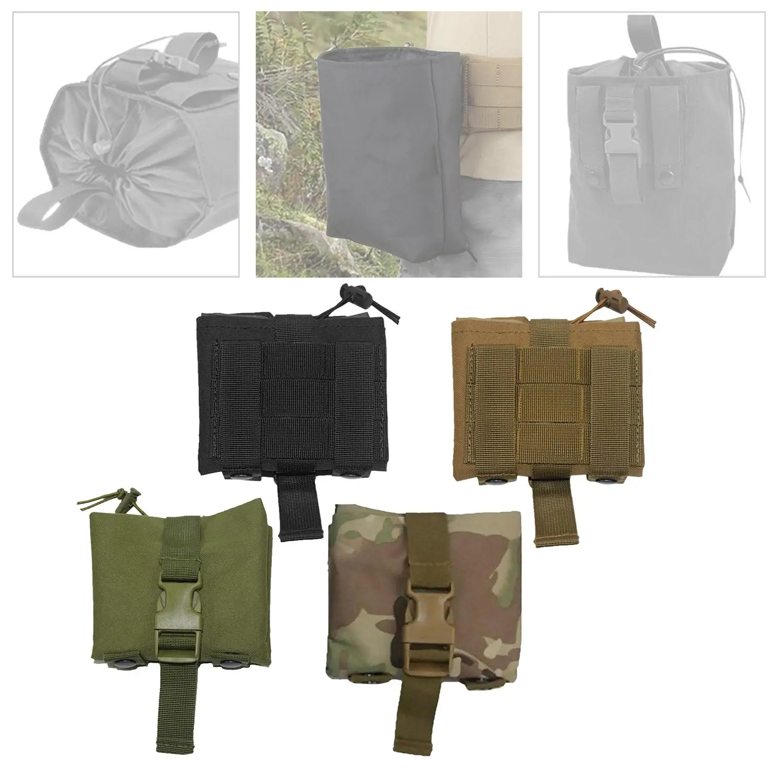 Multifunction Waist Packs Drawstring Bag Magazine Dump Pouch for Hunting