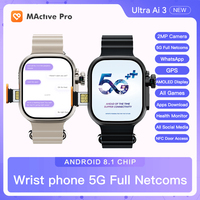 Microwear U ltra Ai 3 Smart Watch 5G 4G 2+ 16 GB AMOLED APP Download ChatGPT NFC 49mm GPS Wifi Camera Sim Card Call Smartwatch