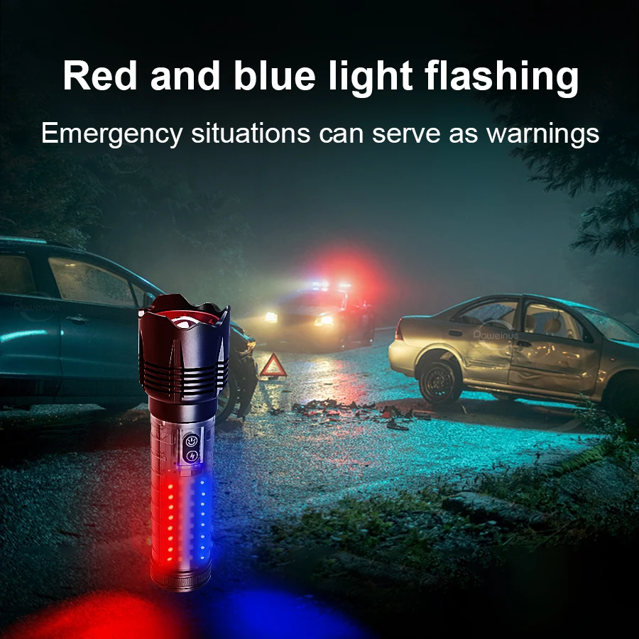 Torcia LED Ad Alta Potenza Da 1000W Potente Torcia LED Ricaricabile Torcia Tattica Super Luminosa A Lungo Raggio 3000M Lanterna