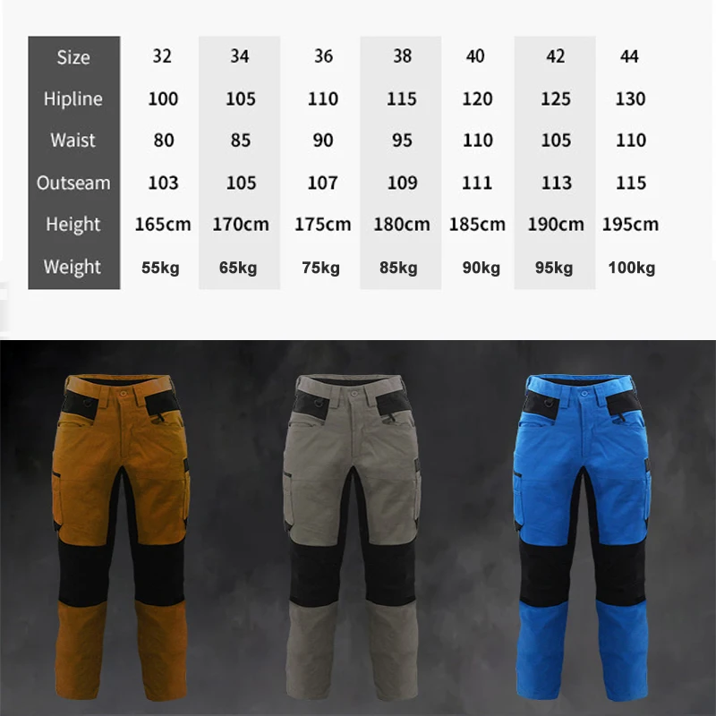 Men\'s Work Pants Casual Tactical Trousers Jeans with Multi Pockets Trousers