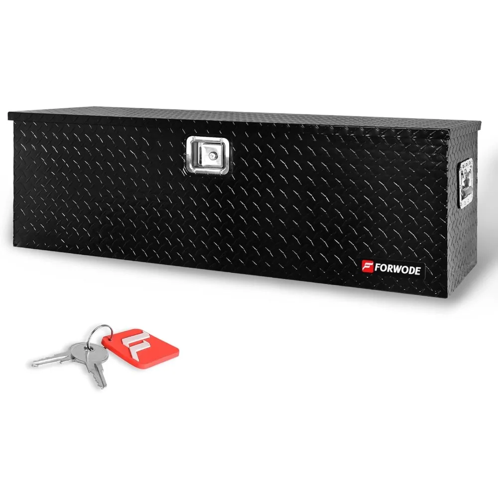 

49 Inch Aluminum Truck Tool Box for Pickup Truck Bed RV Toolbox - Heavy Duty Waterproof Storage Organizer Chest with Handle and