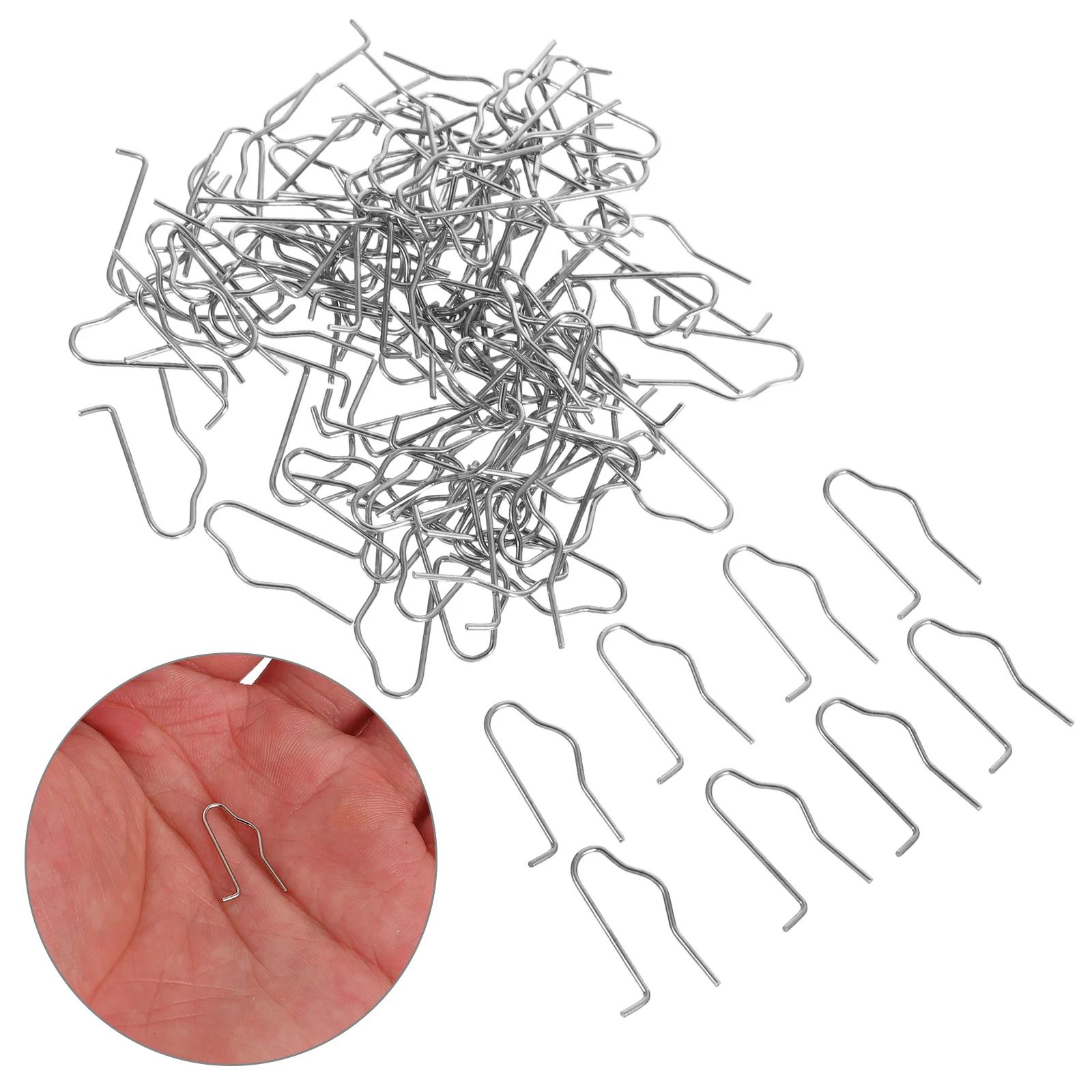 

100Pcs Metal Bobbin Winder Retaining Clip U-Shaped Spring Sewing Machine Thread Tension Clip Replacement Parts Accessory