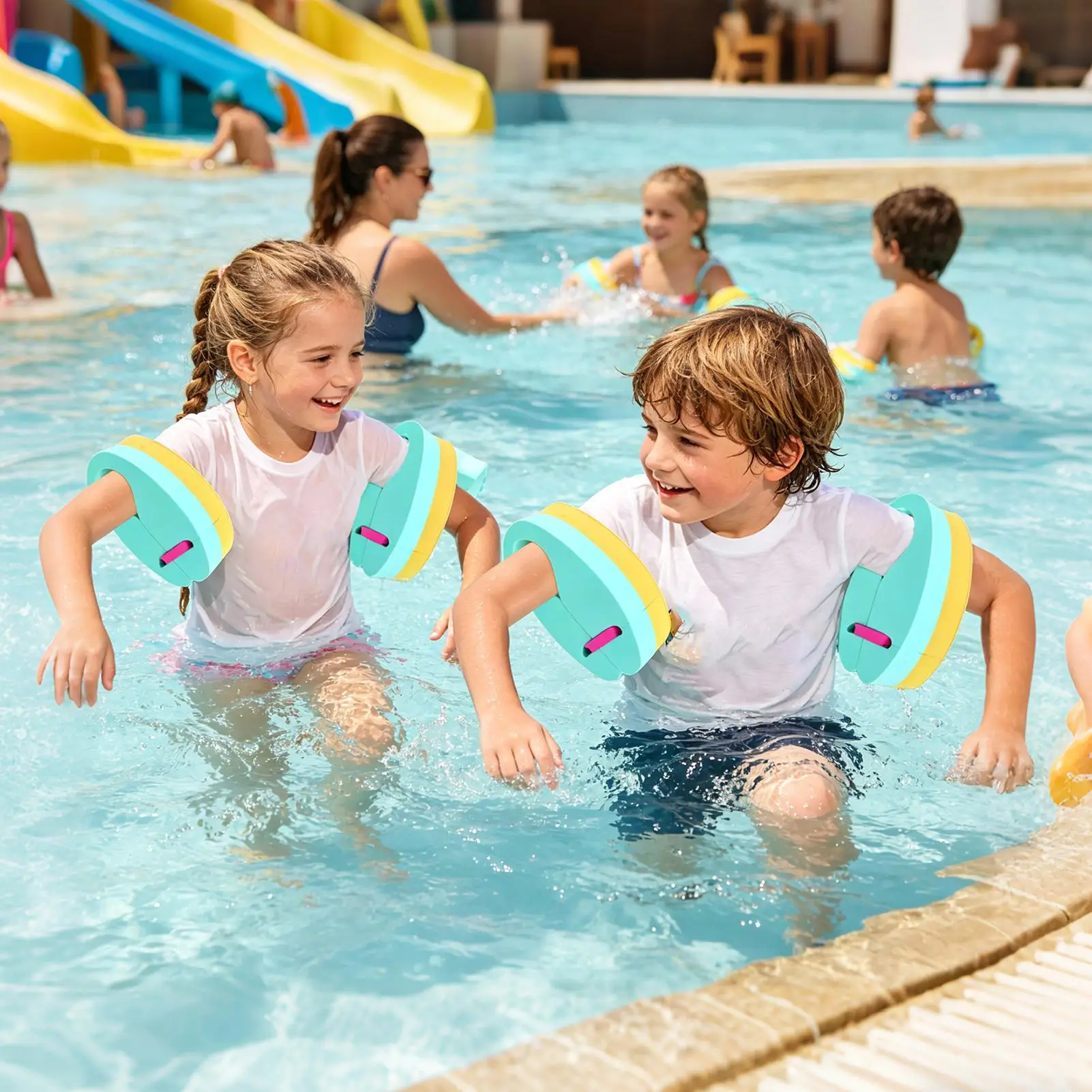 

Kids Arm Floats For Pool Adjustable Safety Belt Gear EVA Children's Swim Rings For Boys Girls Indoor Bathtub Summer Beach Lake