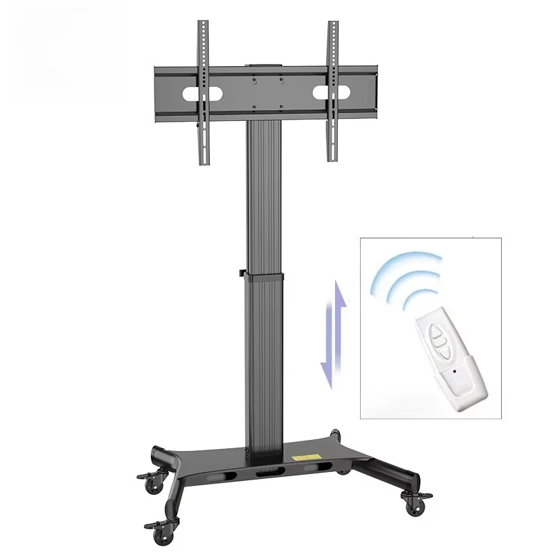 ZENO DT86 New Remote Controlled Tv Mount Carts with Wheels 35-75 Inch Heavy-duty TV Display Stand Tv Lift Movable Stand