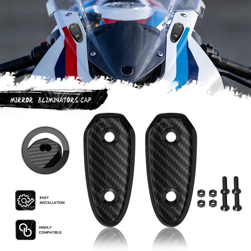 

НОВЫЕ накладки на зеркала из карбона для мотоциклов S1000RR 2020-2026 и M1000RR 2023-2026, заглушки отверстий под зеркала