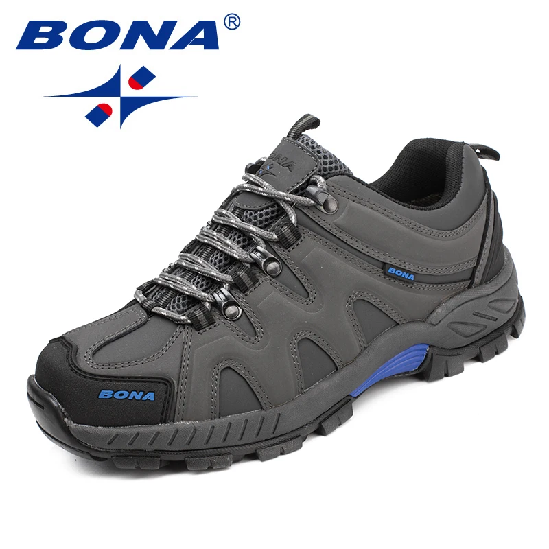 BONA Scarpe da trekking da uomo stile classico nuovo arrivo Scarpe sportive da uomo stringate Scarpe da ginnastica da trekking da jogging all'aperto Spedizione gratuita veloce