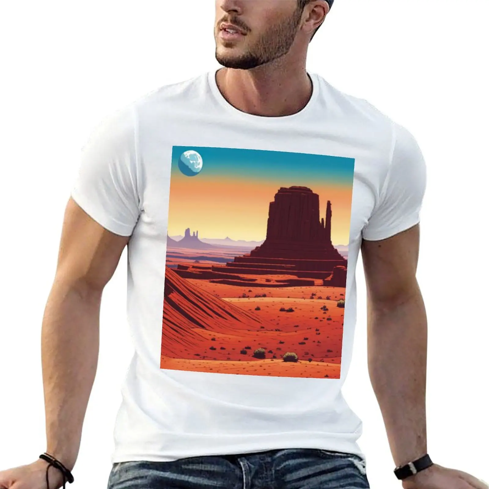 

Monument Valley Landscape with Road T-Shirt man t shirt graphic t shirts for man graphic vintage T-Shirt