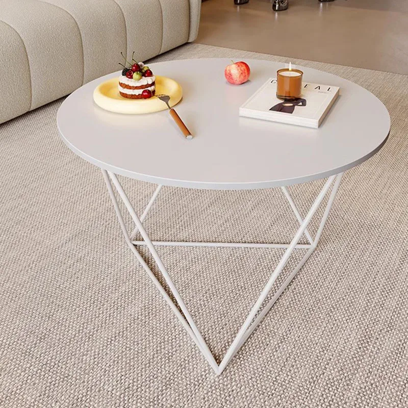 Round Cheap Coffee Table Acrylic Metal Clear Designer Luxury Lamp Nordic Side Table Modern Kaffee Tische Lounge Suite Furniture