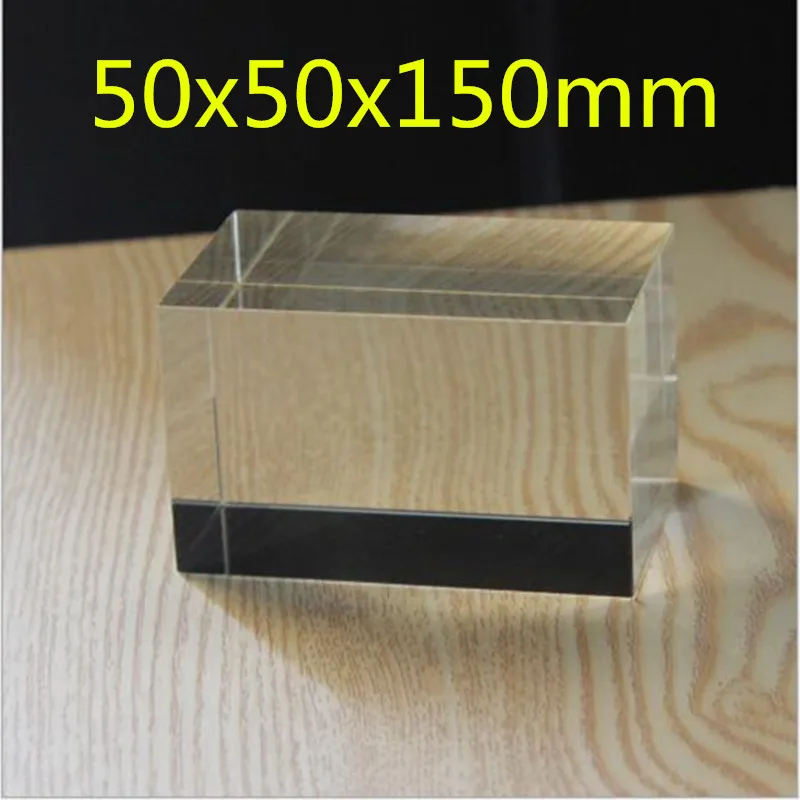 50x50x150mm K9 Crystal Cube Paperweight Blank High Quality Clear Square Glass Block for 3D Laser Engraving DIY Home Decor Gift