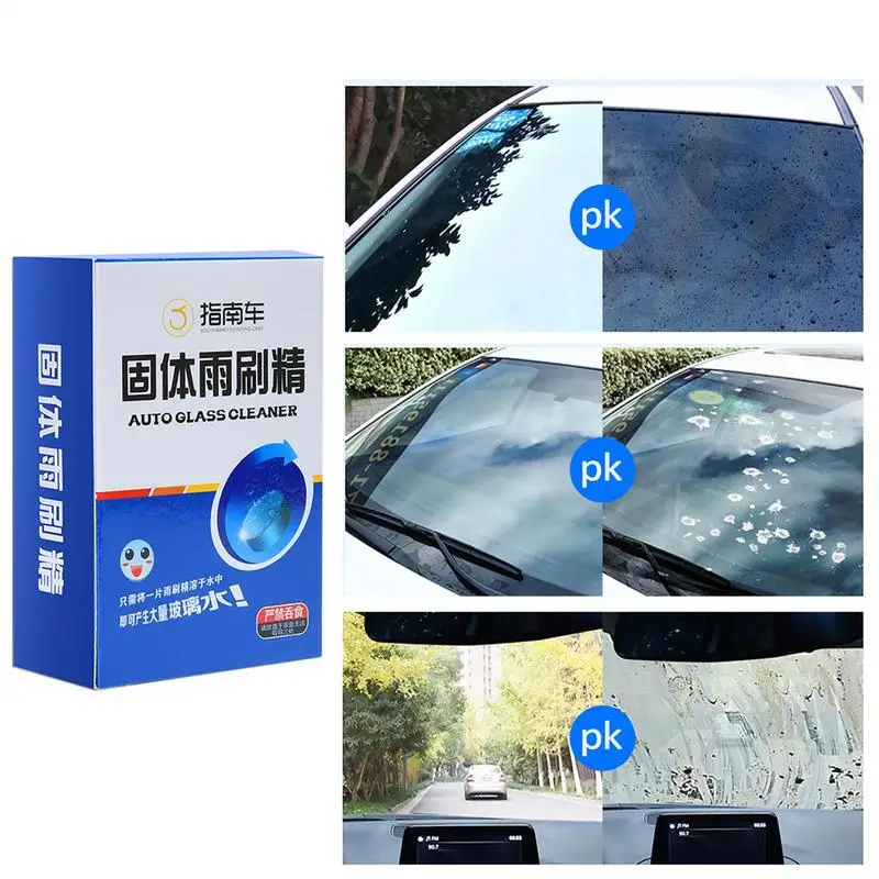 Windscreen Washer Tablets Solid Windscreen Washer Tablets Multifunctional Car Effervescent Tabs Fluid Detergent Tablets For Cars