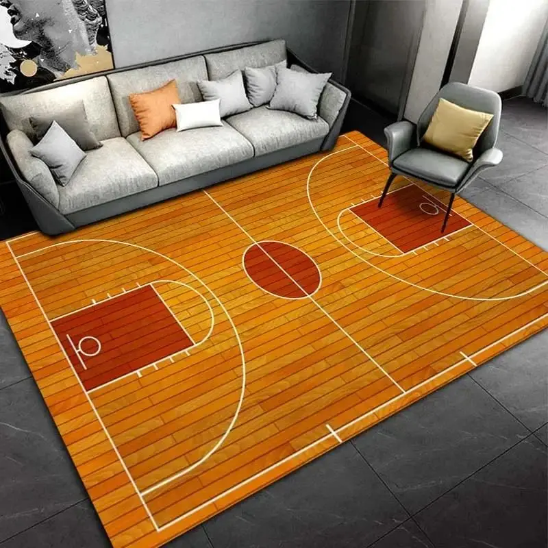 

VIKAMA Indoor Badminton Court Rug—Soft Floor Mat for Living Room, Kids' Bedroom, Boys' Room, Kindergarten Reading Area