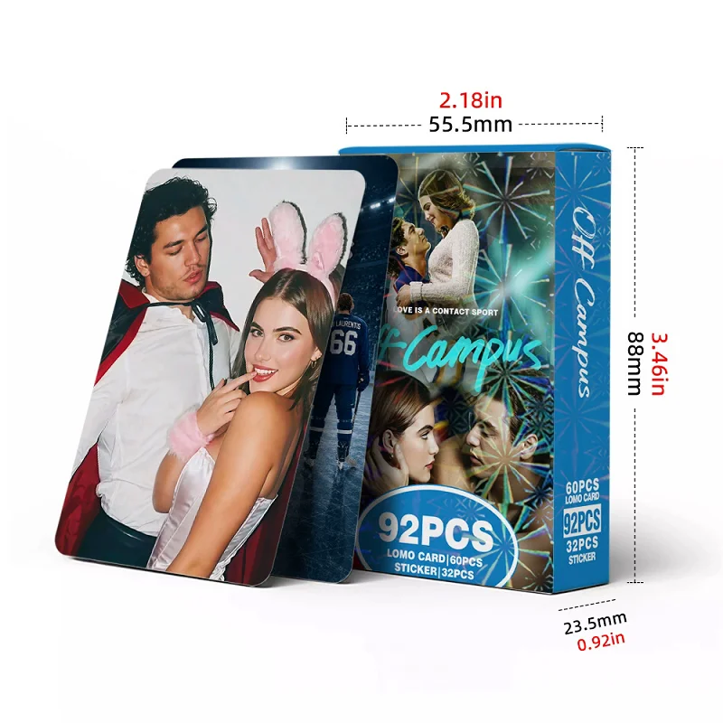 92Pcs/Set Off Campus American Drama Pack 60 Lomo Cards 32 Mini Stickers Character Photocards Decor Gift for Fans view 5