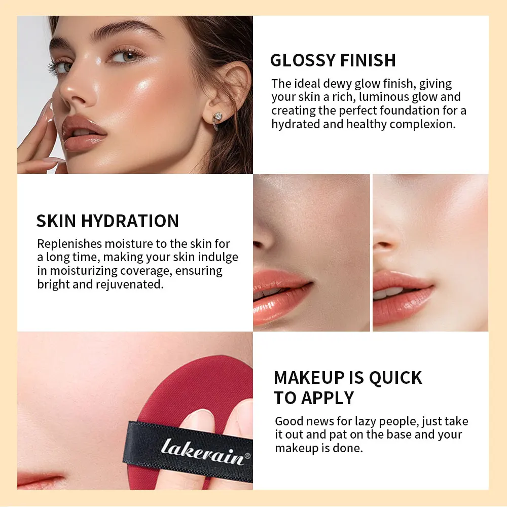 NEW Glow CC Cream Foundation Cushion Waterproof Long-lasting Brighten Foundation Cream Women Base Makeup Face Korean Cosmetics