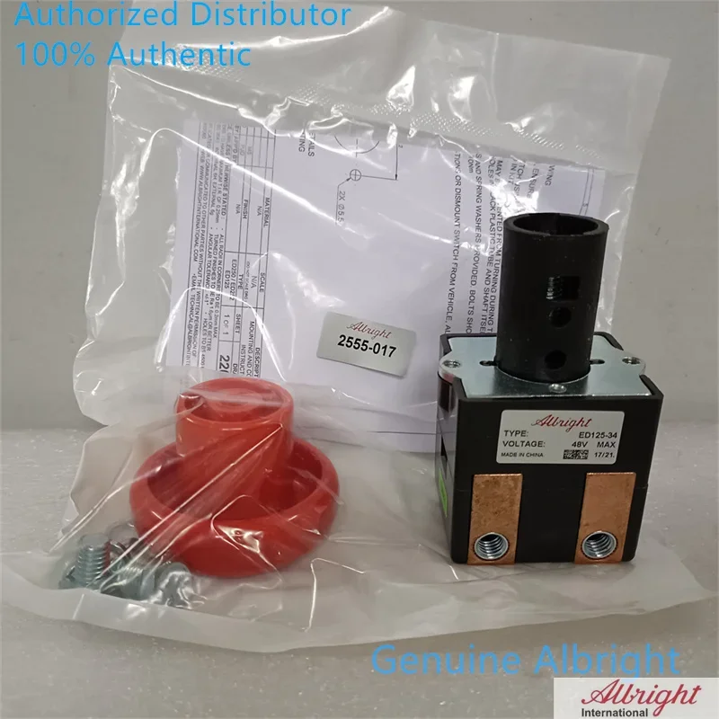 Original Albright ED125 ED125-34 48V 125A Emergency Button Emergency Stop Switch 48Volt 125 Amp Electric Forklift Pallet Truck