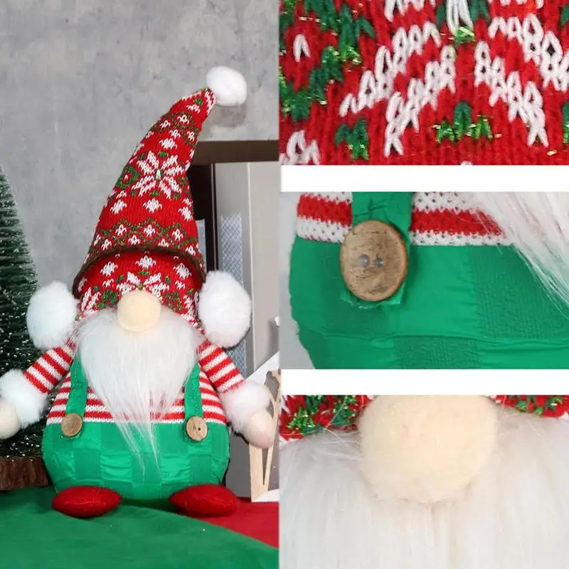 Estatueta anã sem rosto do gnomos do Natal, Decoração interior do feriado, Enfeites de boneca para casa