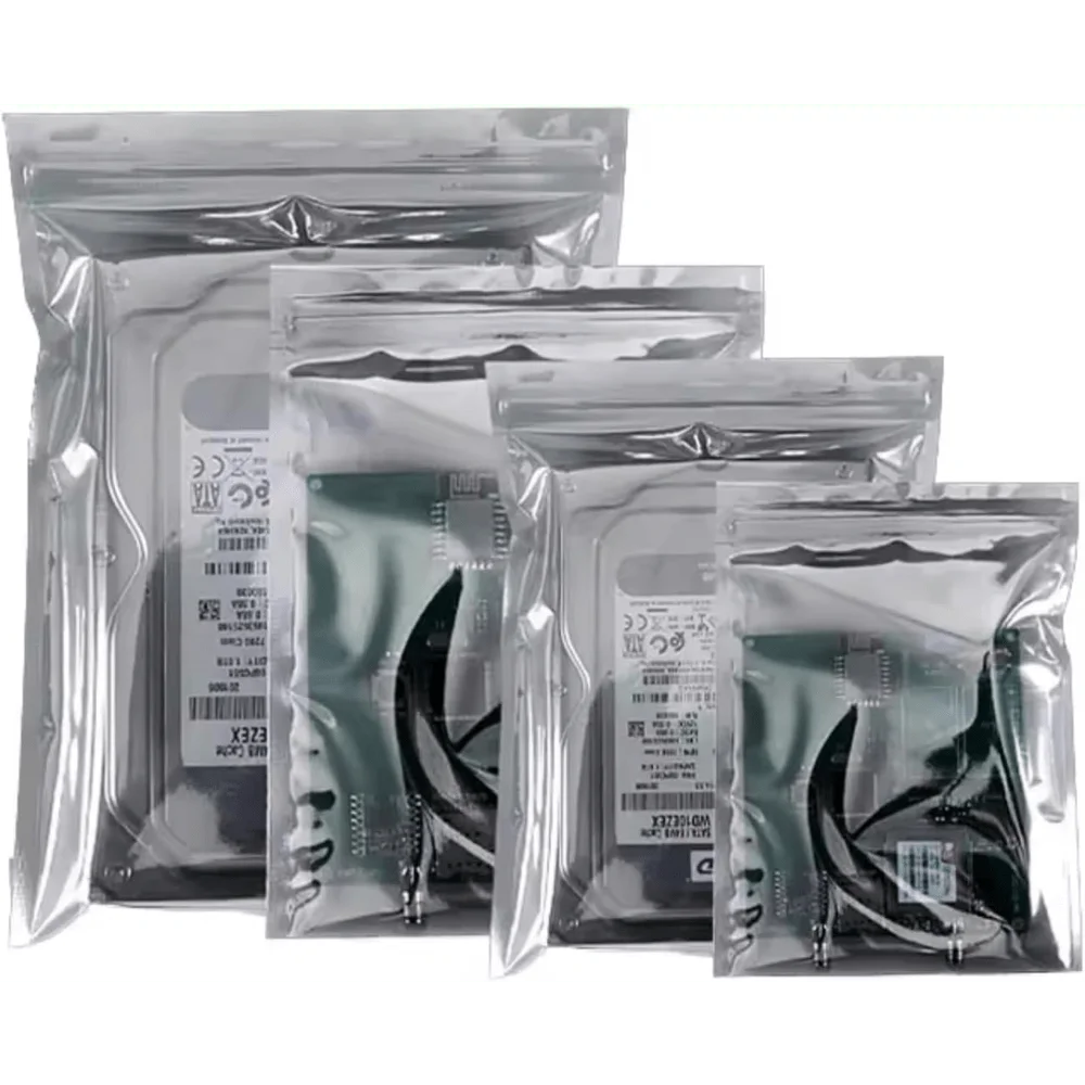 60-pack antistatische PET-hersluitbare zakken - herbruikbare opbergzakken voor elektronica, sieraden en geschenkverpakkingen - afbeelding 2