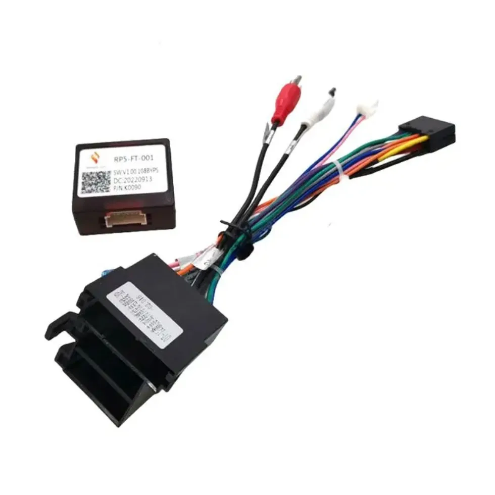 AUTODAILY Car 16pin Wiring Harness Adapter Canbus Box Decoder Android Radio Power Cable For Fiat Bravo RP5-FT-001