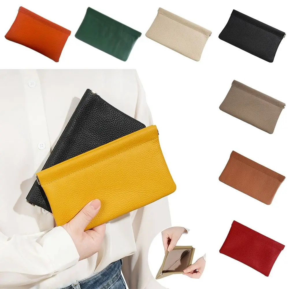 Portable PU Leather Wallet Automatic Closed Ultra-thin Coin Purse Large Capacity Phone Bag For Women Lady Girl Gift