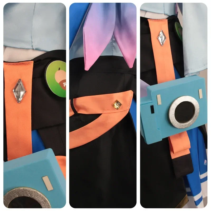 N66 เกม Honkai Star Rail 7th มีนาคมคอสเพลย์รองเท้ารองเท้าชุดเครื่องแต่งกายฮาโลวีนผู้หญิงวิกผมสีชมพูมีนาคม 7th คอสเพลย์ Cos2W $ %