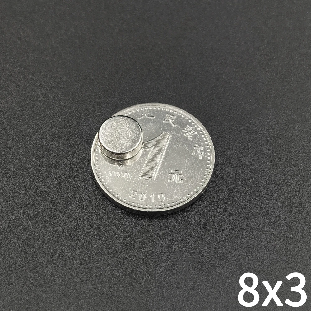 20/40/60 Pcs 8x3 Neodymium Magnet 8mm X 3mm N35 NdFeB Round Super Powerful Strong Permanent Magnetic Imanes 8*3