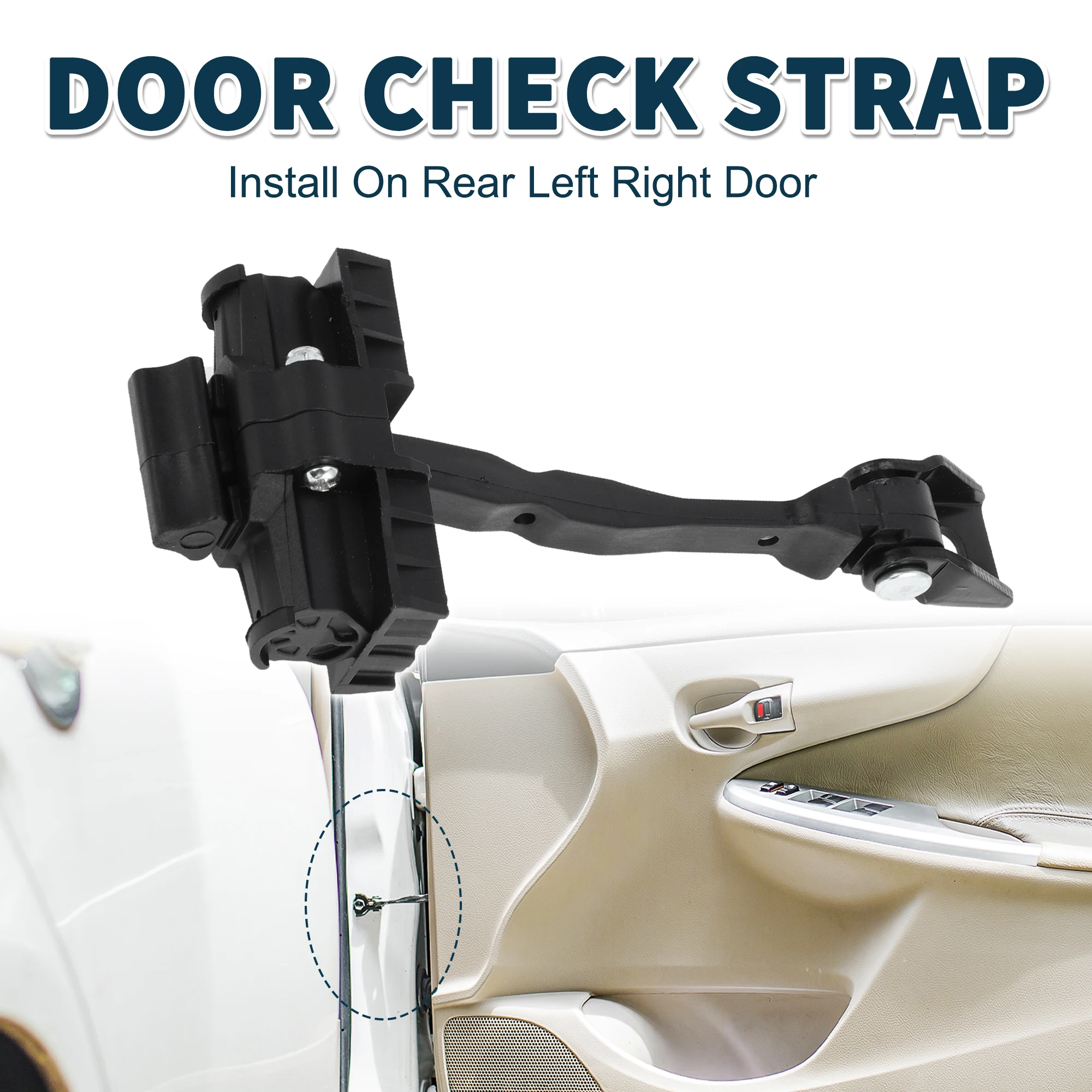 

UXCELL Door Check Strap Stopper Limiter for SEAT Arona 2017-2020 No.6F0837179 Front Left Right Door Checker Arm Assembly