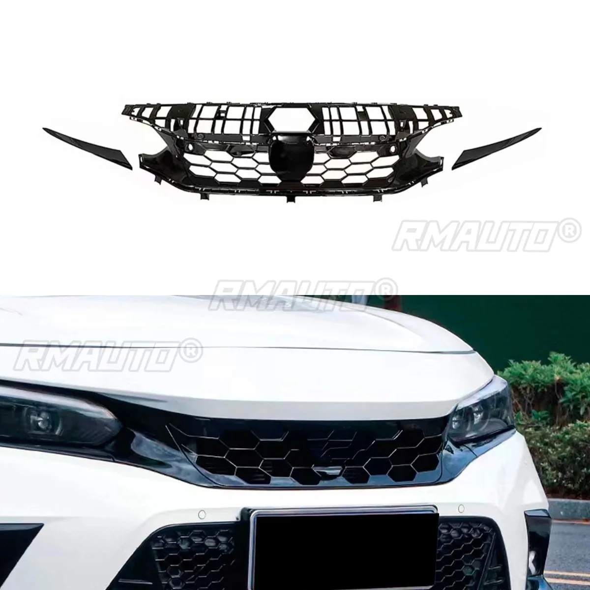 

For Honda 11th Generation Civic Hatchback Si Front Bumper Grill For Honda 11th Generation Civic Hatchback Si Model 2022 Body Kit