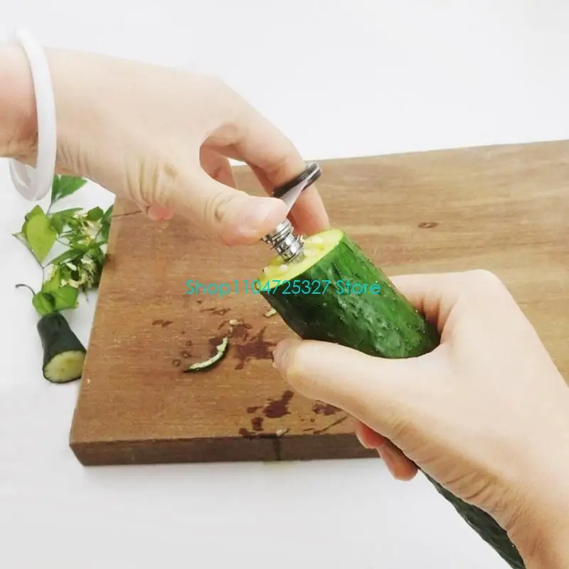 D8KF Rotary Vegetable Spirals Cutter Stainless Steels For Carrot Cucumber Slicing