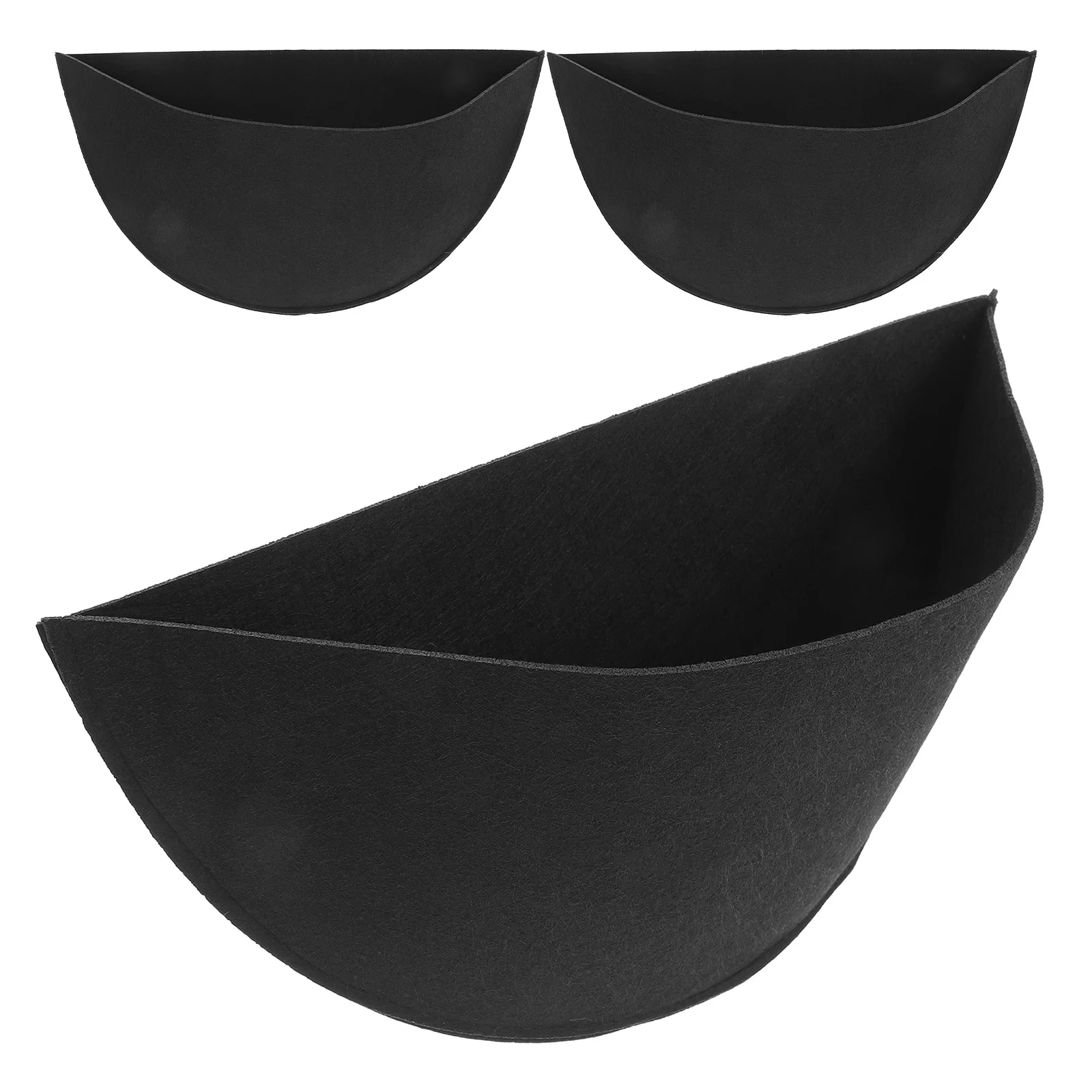 

3Pcs Half Round Felt Planter Liners Non-Slip Breathable Water-Absorbent Flowerpot Basket Padding Inserts Planter Liner