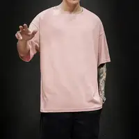 Nueva camiseta de verano para hombre, camisetas de manga corta holgadas de estilo Hip Hop liso a la moda para hombre y mujer, ropa informal informal de algodón, camisetas superiores