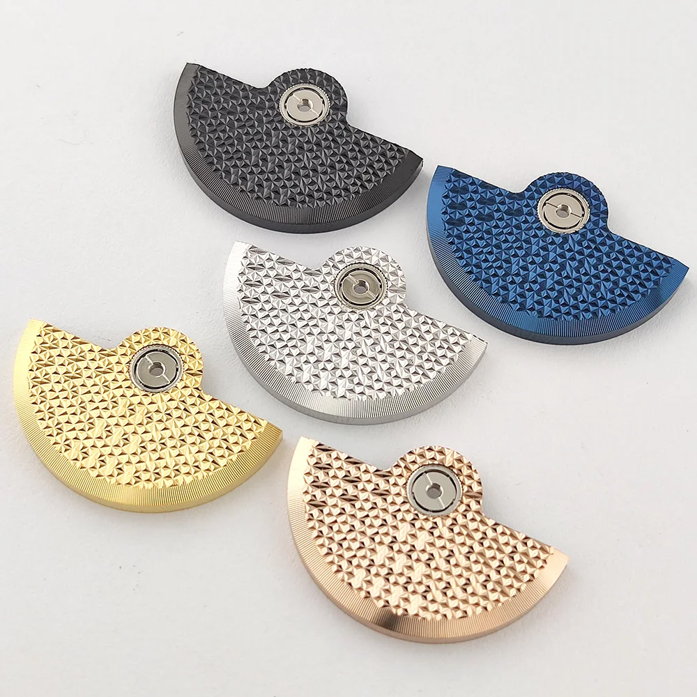 NH35 Oscillating Weight Rotors Precision Diamond Texture Metal Rotors Compatible Fit NH35/36/38/39 4R Movement Replacement Parts