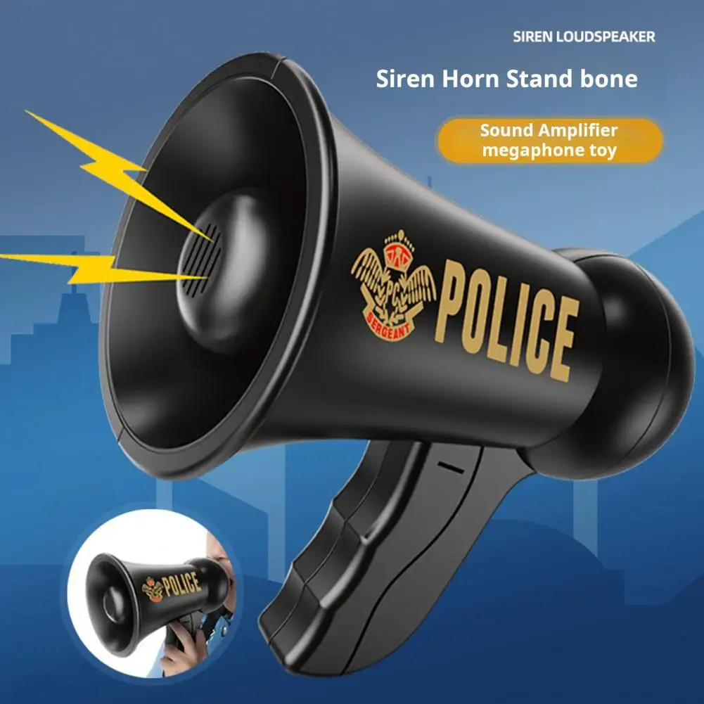 Kids Portable Megaphone Toy Voice Alarm Modes Battery Operated Mini Handheld Bullhorn Children Pretend Play Loud Speaker Toy