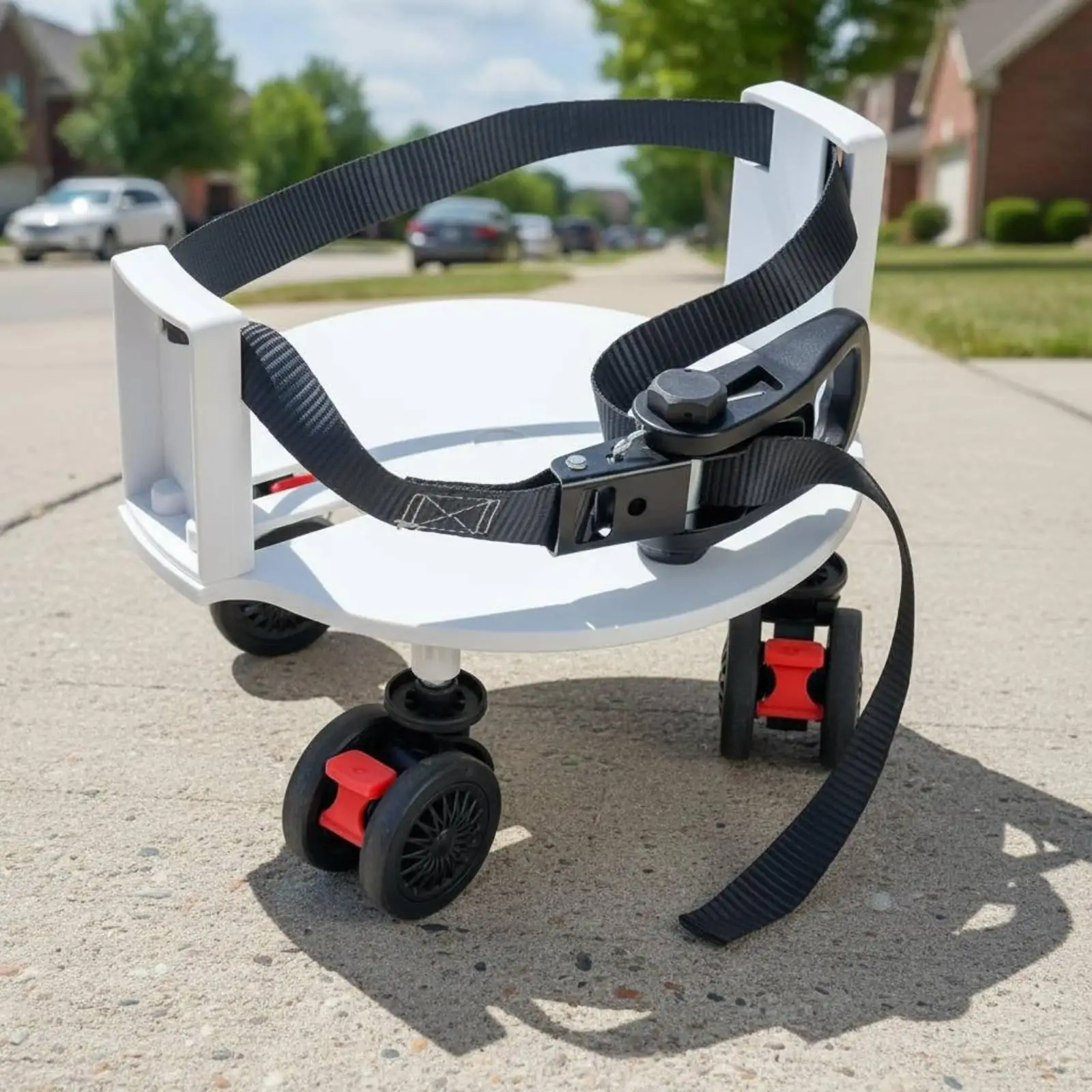 Portable Golf Equipment Stand with 360 Degree Swivel Wheels for Stand Bag Cart Moving on Course