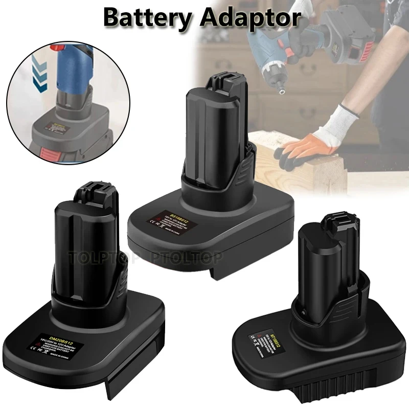 

NEW Battery adapter for Bosch/Makita/Milwaukee/DEWALT 18/20V Li-ion batteries, converts to Bosch 12V drill/cordless power tools