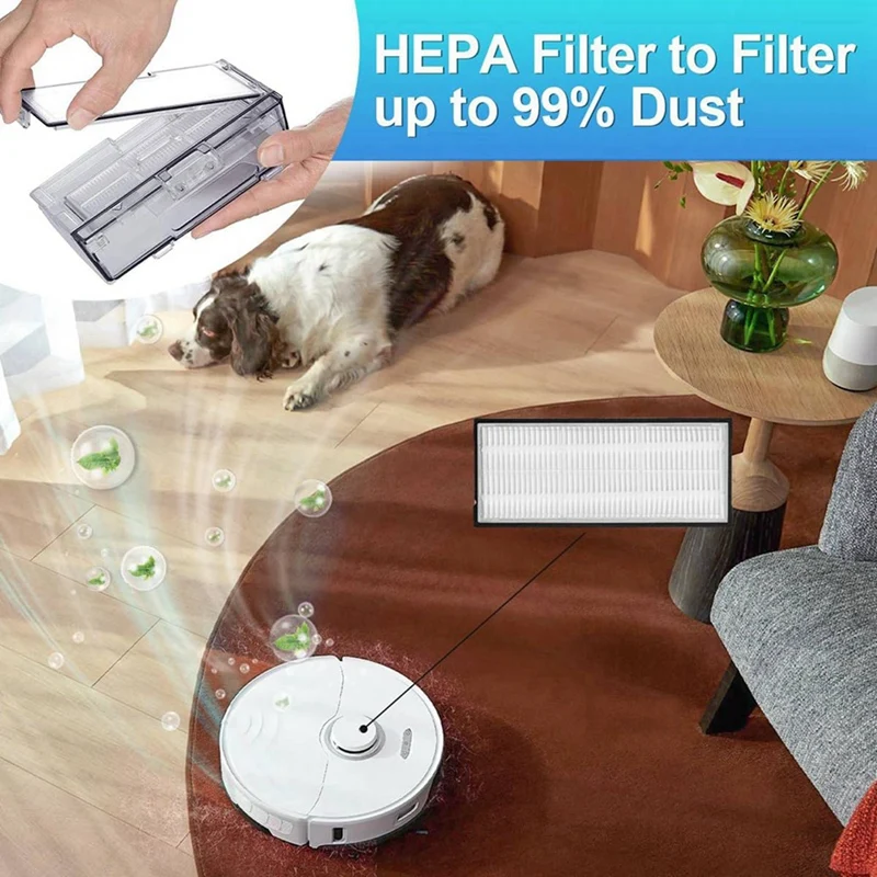 2025-2X For Roborock S8 Pro Ultra Robot Vacuum Dual Main Brush Side Brush Hepa Filter Mop Cloths Spare Parts