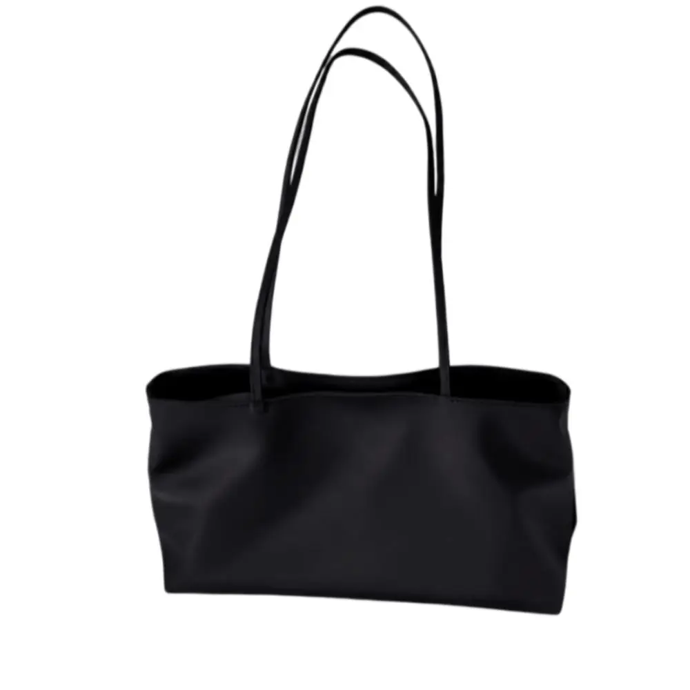 Large Capacity Tote Bag Magnetic Buckle Closure Canvas Nylon Casual Handbag Lightweight Korean Style Underarm Bag Commute