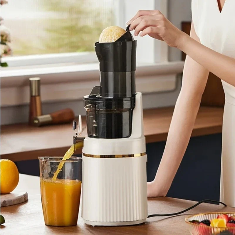 Cold Press Juicer with Separate Pulp Container and Large 8cm Chute Portable for Home and Commercial Use 220V