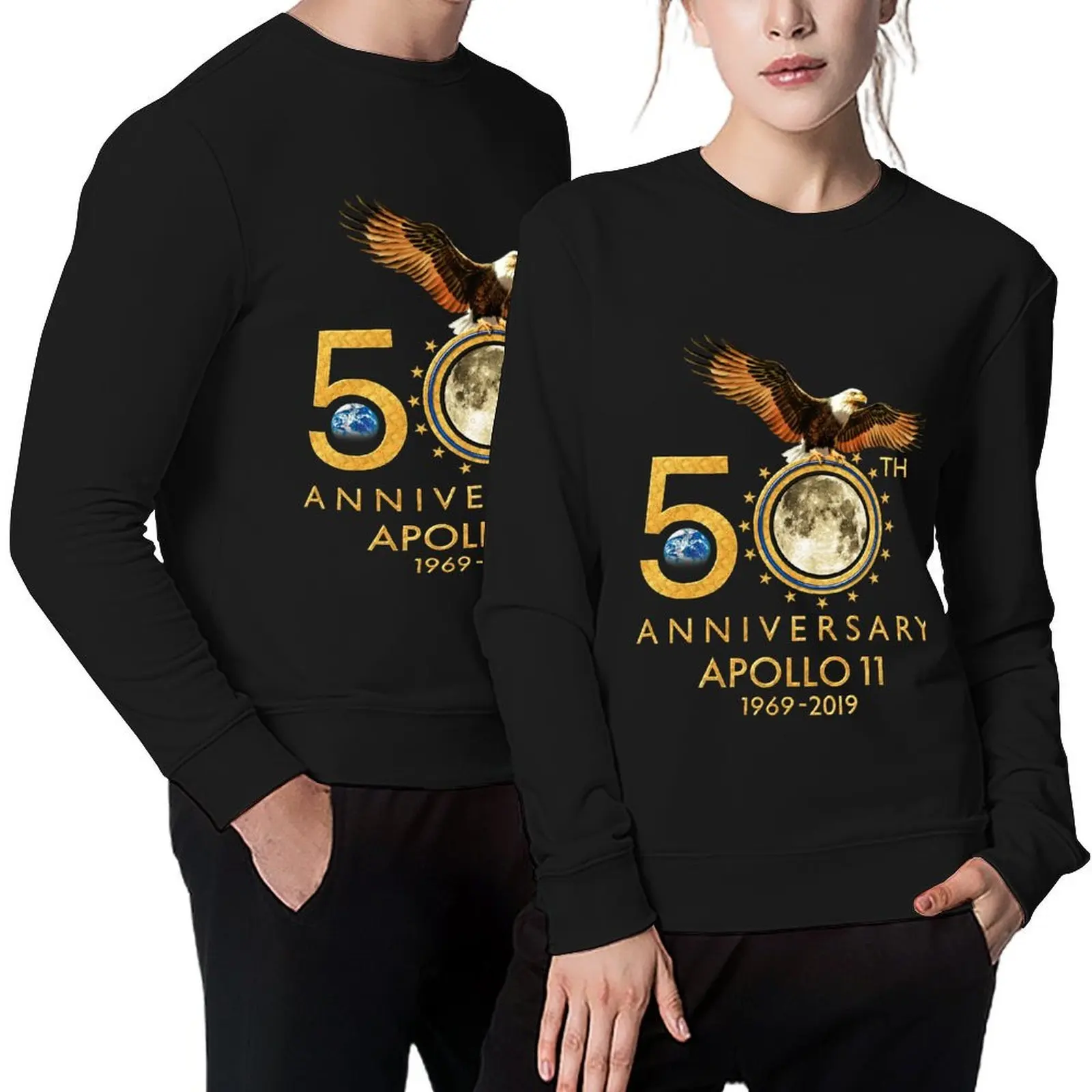 

50th Anniversary Apollo 11 moon landing 1969-2019 Pullover men's sweat-shirt set autumn jacket men tracksuit hooded sweatshirts