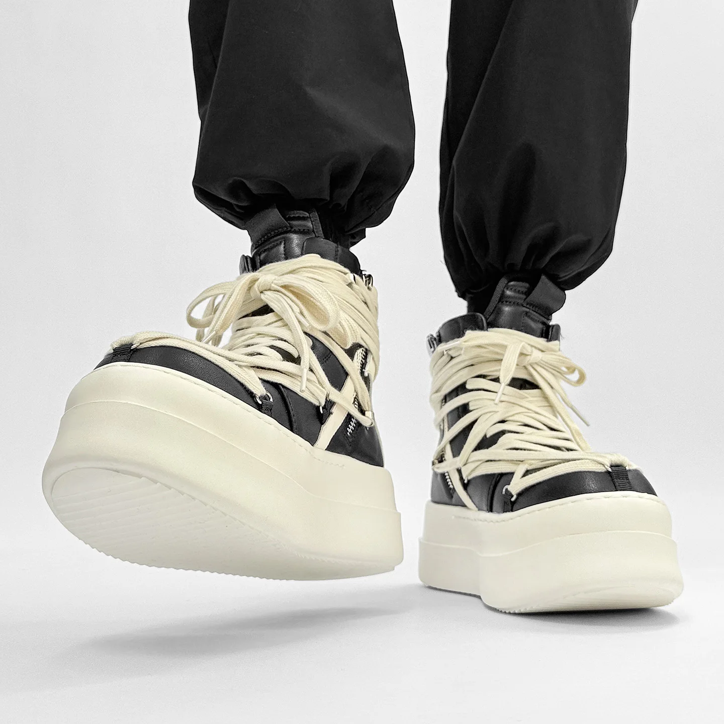 حذاء رجالي منصة عالية أعلى سكيت شخصية حزام تصميم أحذية رياضية زيادة الأحذية الكلاسيكية الرجعية الشارع أحذية رياضية 35-44 #6