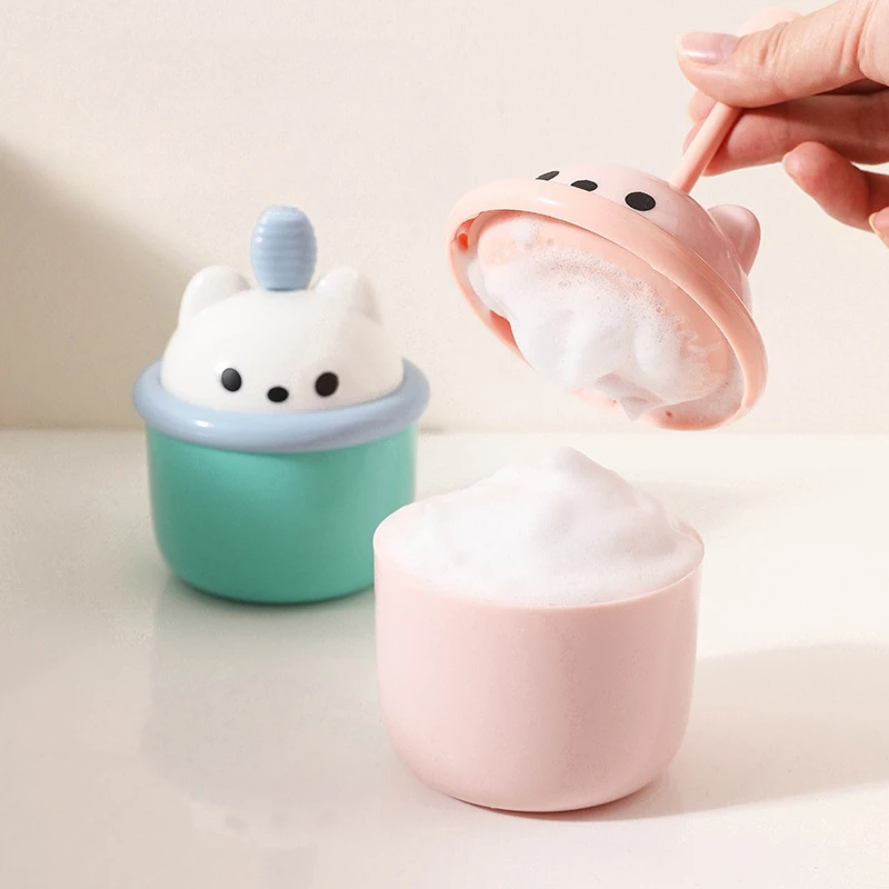 New Household Facial Cleanser Foaming Device Facial Shampoo Foaming Bottle Shower Gel Special Foam Press Foaming Artifact Cute