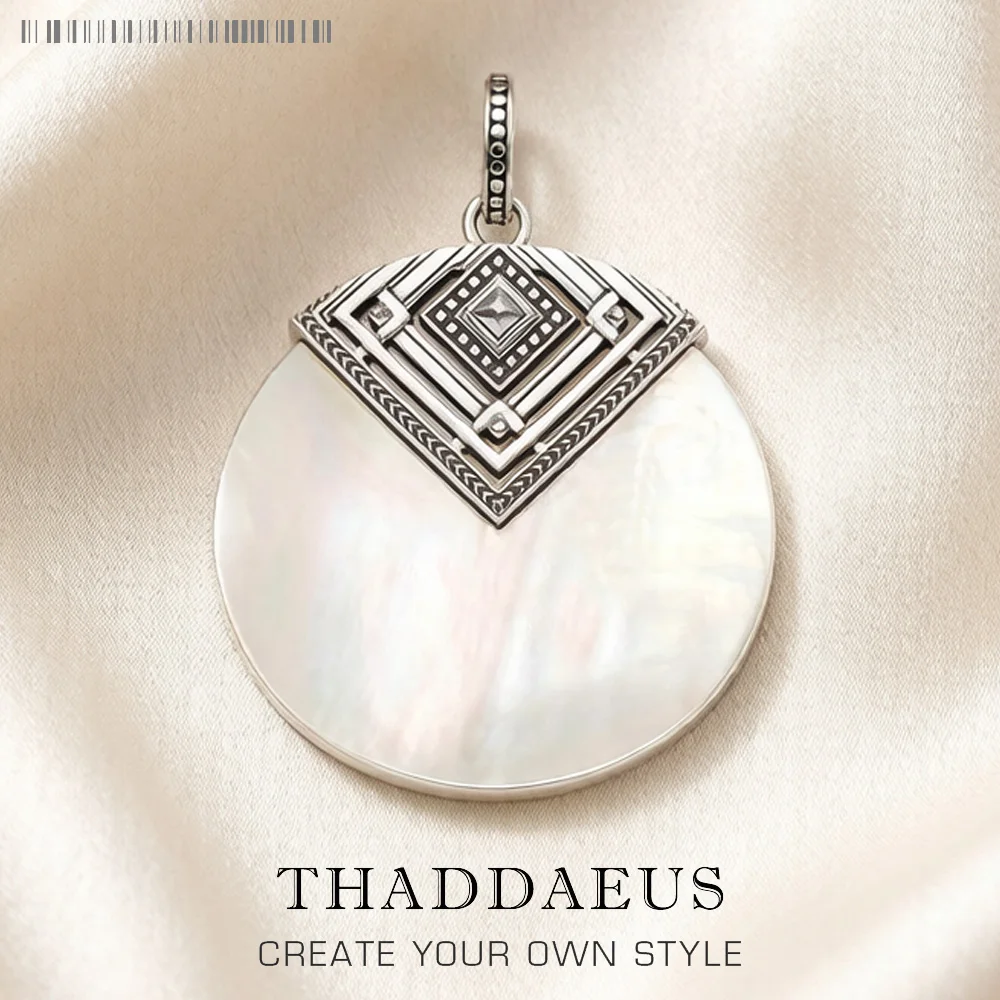 Pendant Africa Disc Mother of Pearl,2019 Winter New 925 Sterling Silver Glam Jewelry Europe Style Bijoux Gift For  Soul Woman