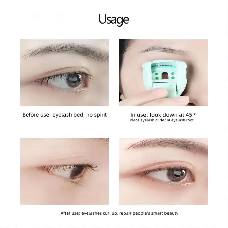 1pc Eyelash Curler Plastic Lash Curler Eyelashes Curling Refill Rubber Pad Clip Eyelash Makeup Tool for Women Girls