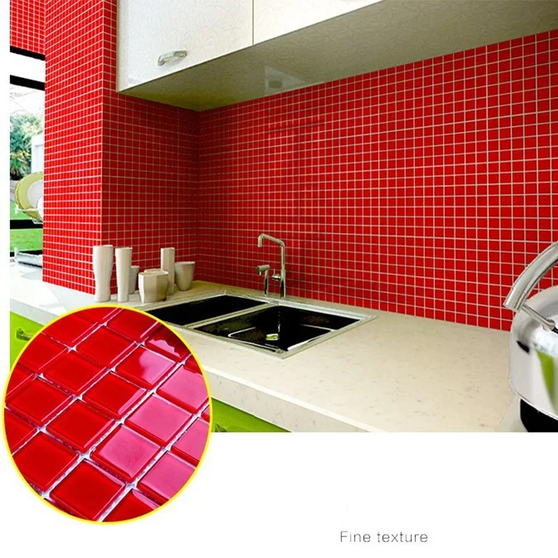 Glass Mosaic Simple style 30*30cm Bathroom Kitchen Bedroom Living Room Solid Color Porch Background Wall Tile Home Decoration